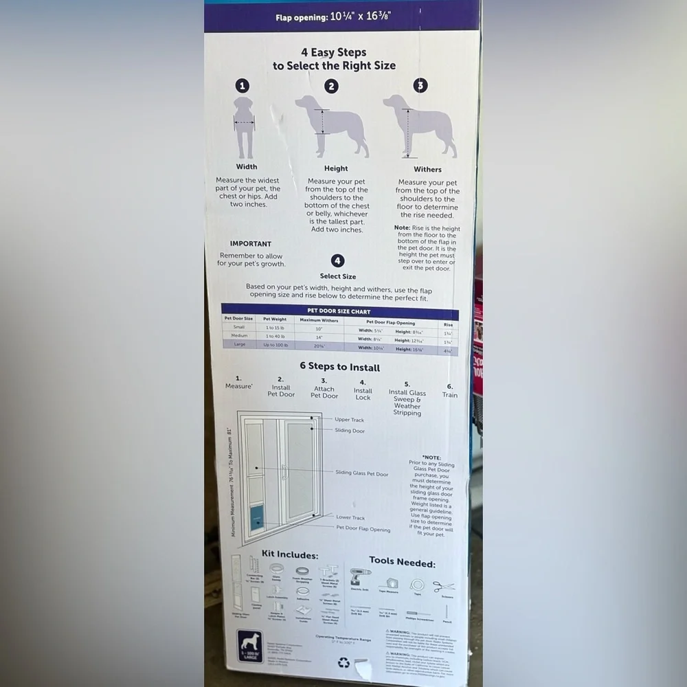 PetSafe sliding door doggie door